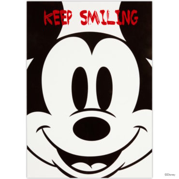 CARD Postkarte Mickeykopf/Keep Smil..