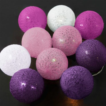 LES BELLES Cotton Ball Lichterkette... 