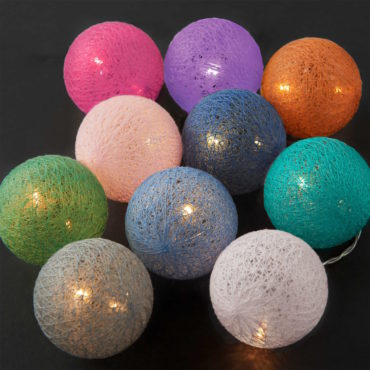 LES BELLES Cotton Ball Lichterkette... 