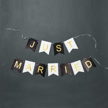 BANNER DAY Girlande JUST MARRIED