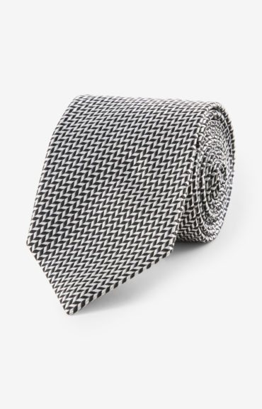 Krawatte in Schwarz/Grau gemustert